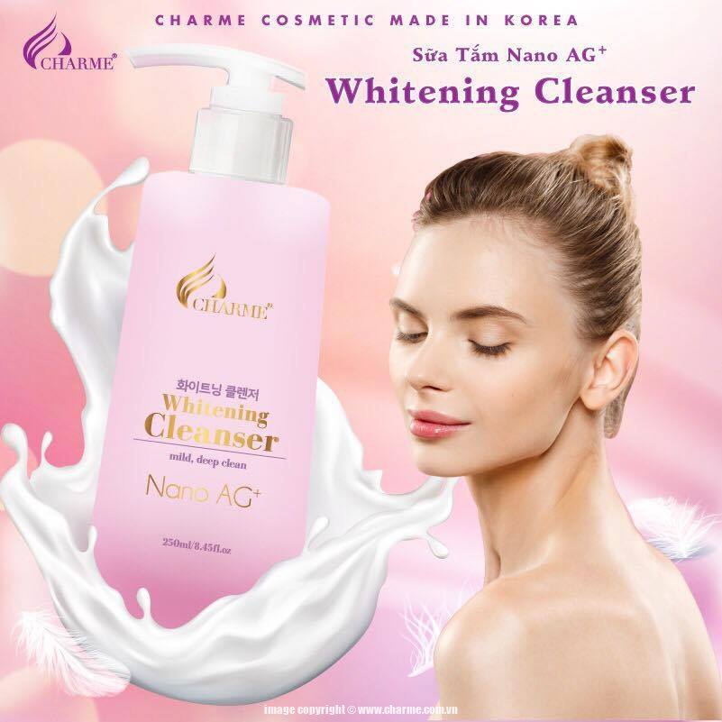 Sữa Tắm Charme Whitening Cleanser Ag+ Hàn Quốc 250ml