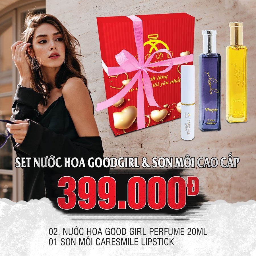 Bộ Gift Set Good Charme 2 Chai Good Girl Perfume 20ml (Pink & Black)