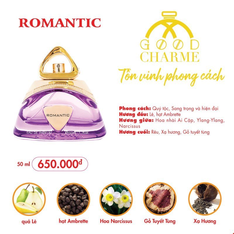 Nước Hoa Nữ Good Charme Romantic 50ml