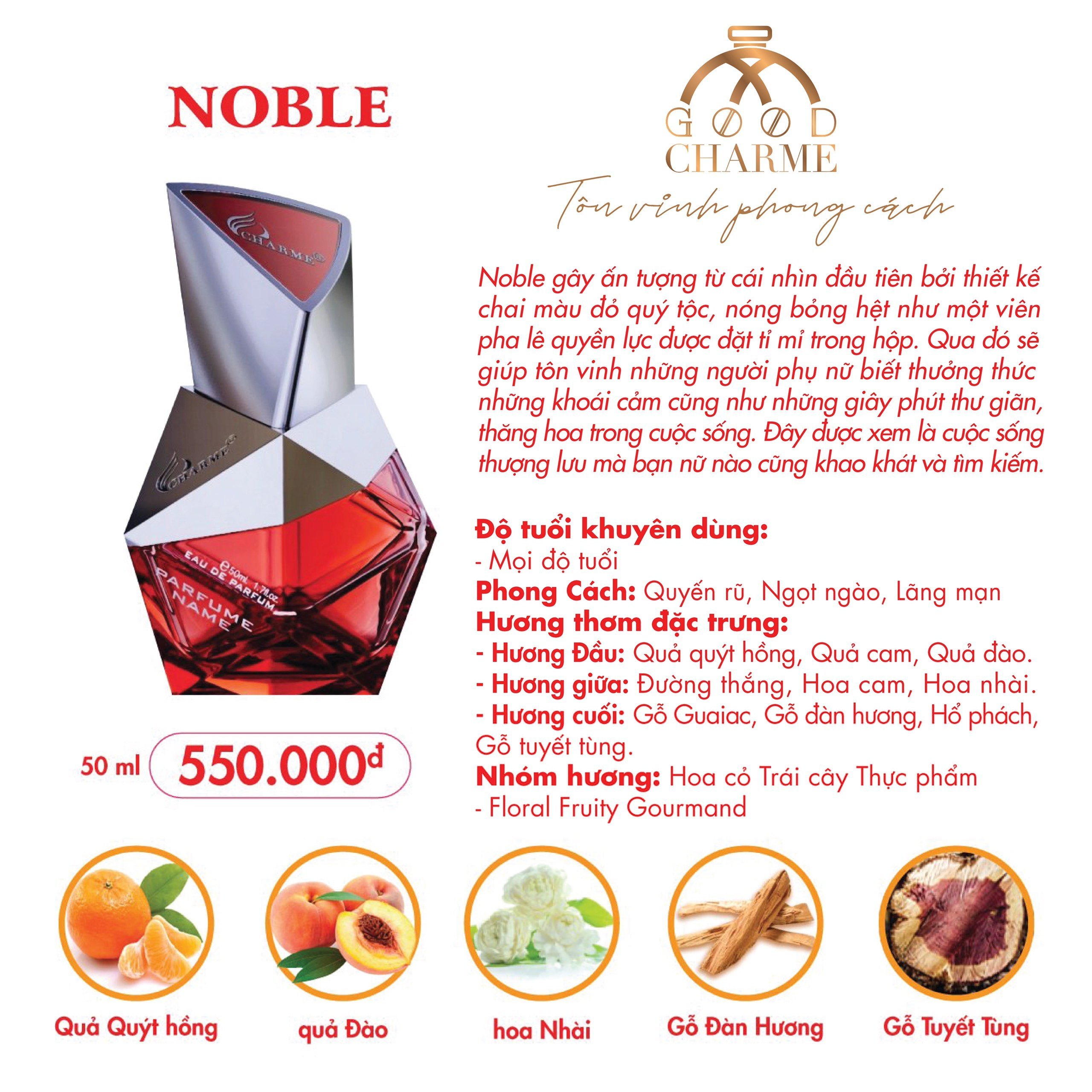 Nước Hoa Nữ Good Charme Noble 50ml
